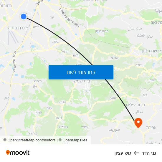 מפת גני הדר לגוש עציון