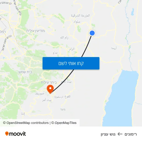 מפת רימונים לגוש עציון