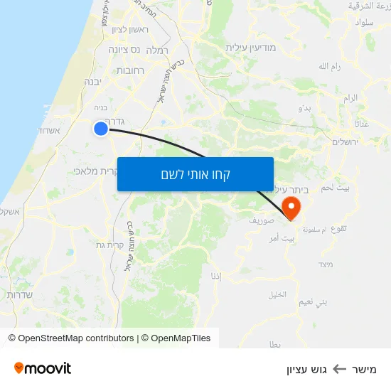 מפת מישר לגוש עציון