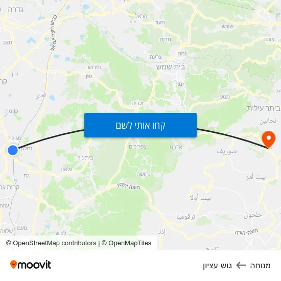 מפת מנוחה לגוש עציון