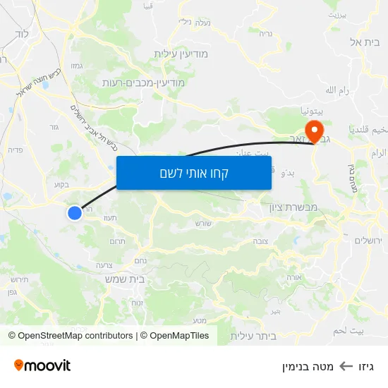 מפת גיזו למטה בנימין
