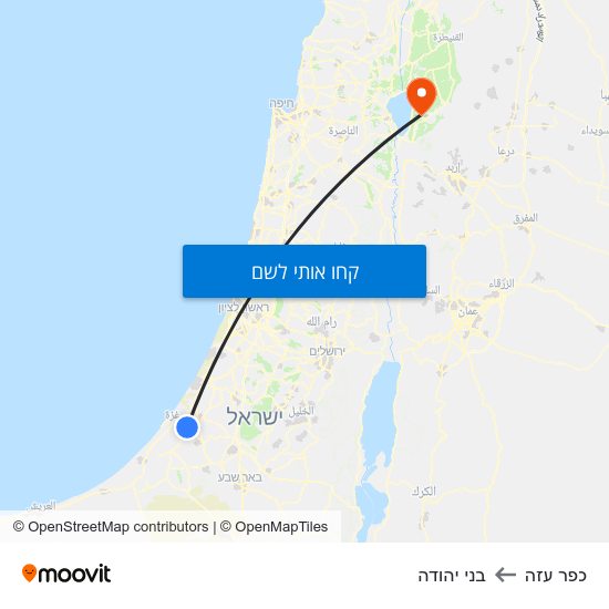 מפת כפר עזה לבני יהודה