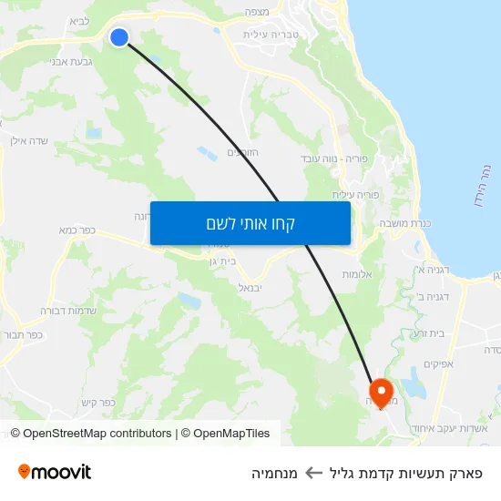 מפת פארק תעשיות קדמת גליל למנחמיה