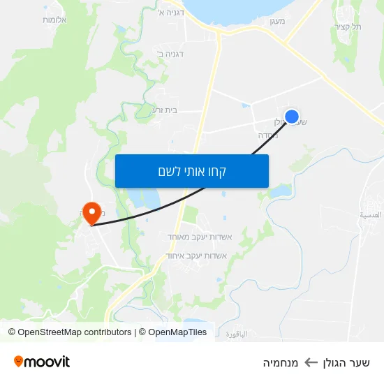 מפת שער הגולן למנחמיה