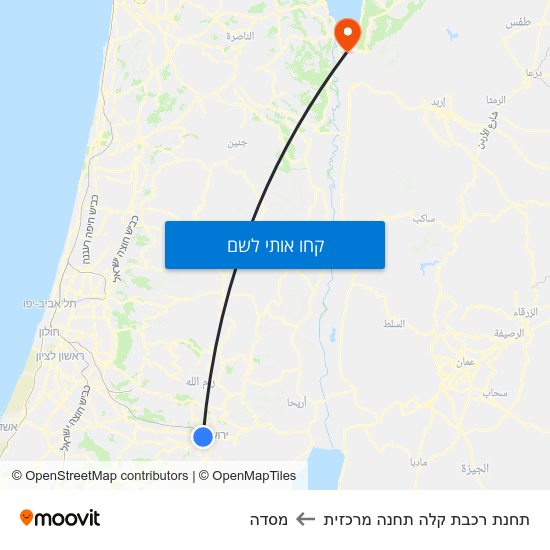 מפת תחנת רכבת קלה תחנה מרכזית למסדה