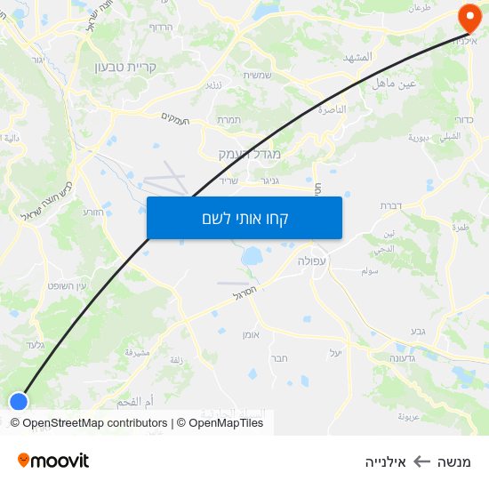 מפת מנשה לאילנייה