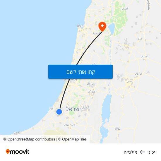 מפת יכיני לאילנייה