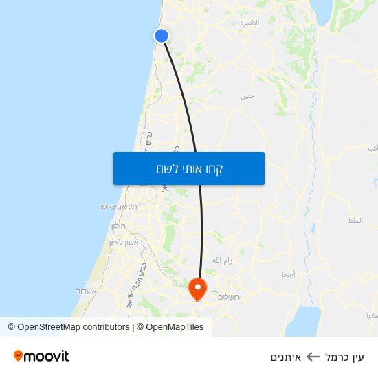 מפת עין כרמל לאיתנים