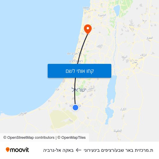 מפת ת.מרכזית באר שבע/רציפים בינעירוני לבאקה אל-גרביה