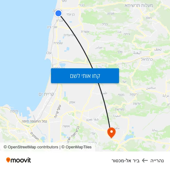 מפת נהרייה לביר אל-מכסור