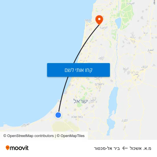 מפת מ.א. אשכול לביר אל-מכסור