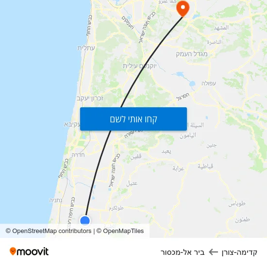 מפת קדימה-צורן לביר אל-מכסור