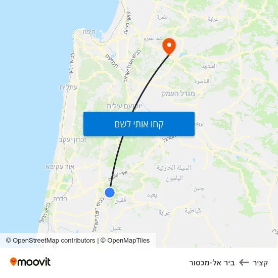 מפת קציר לביר אל-מכסור