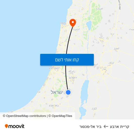 מפת קריית ארבע לביר אל-מכסור