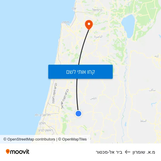 מפת מ.א. שומרון לביר אל-מכסור