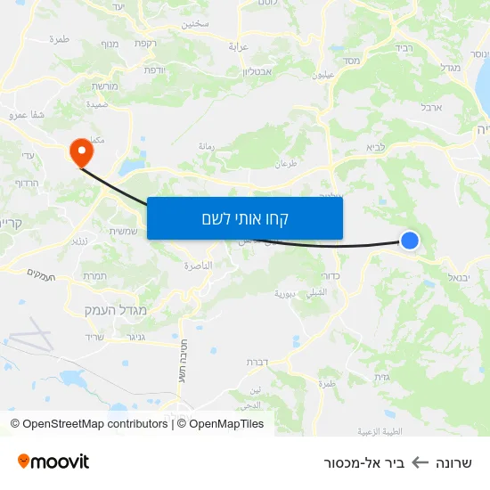 מפת שרונה לביר אל-מכסור