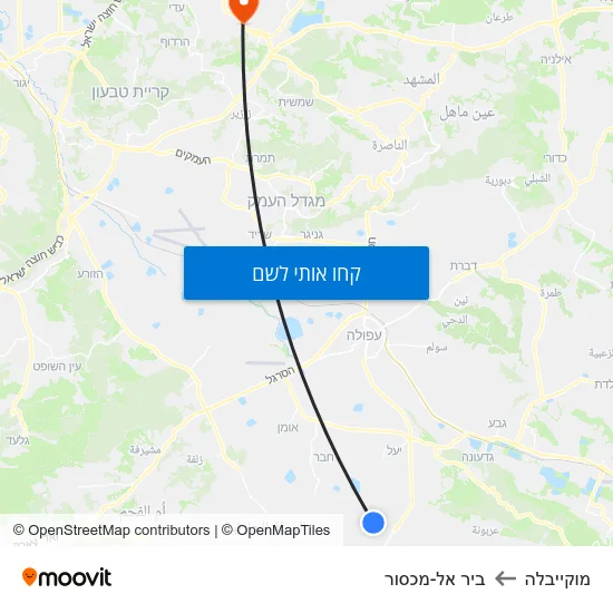 מפת מוקייבלה לביר אל-מכסור