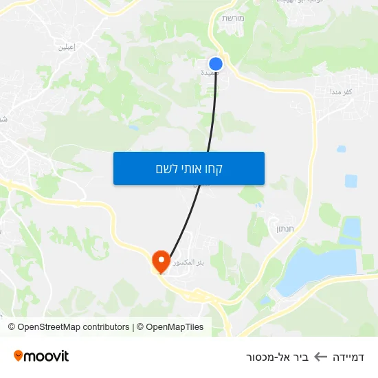 מפת דמיידה לביר אל-מכסור