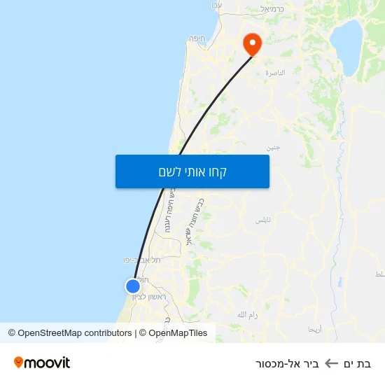 מפת בת ים לביר אל-מכסור