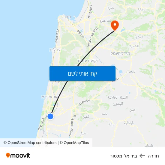 מפת חדרה לביר אל-מכסור