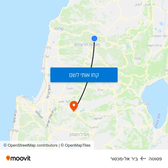 מפת פסוטה לביר אל-מכסור