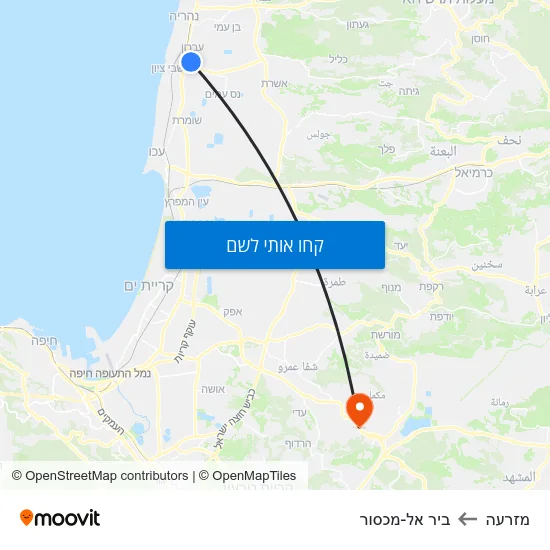 מפת מזרעה לביר אל-מכסור