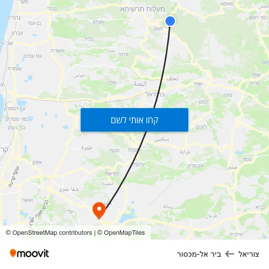 מפת צוריאל לביר אל-מכסור