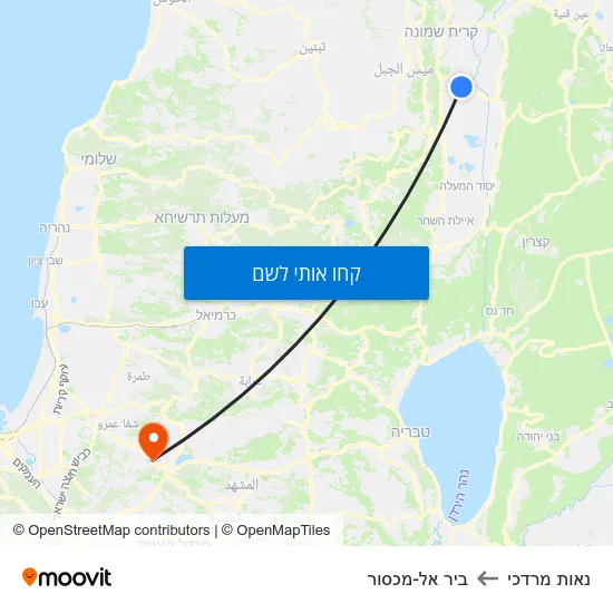 מפת נאות מרדכי לביר אל-מכסור