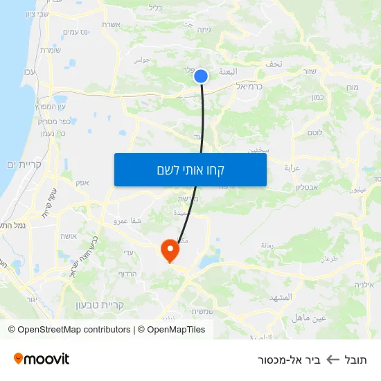 מפת תובל לביר אל-מכסור