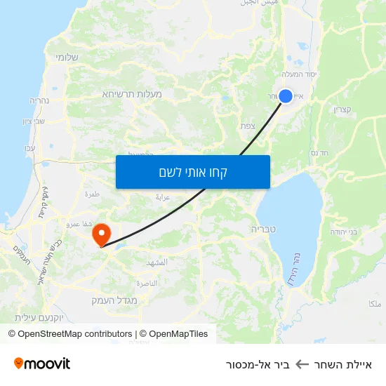 מפת איילת השחר לביר אל-מכסור