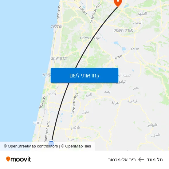 מפת תל מונד לביר אל-מכסור