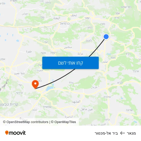 מפת מגאר לביר אל-מכסור