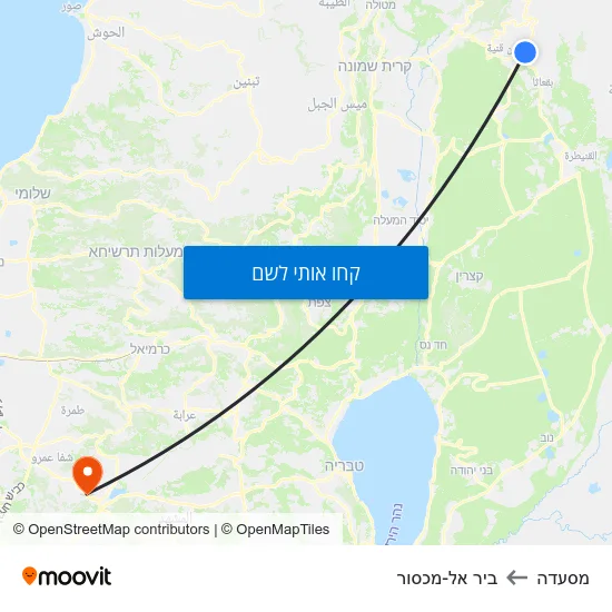 מפת מסעדה לביר אל-מכסור