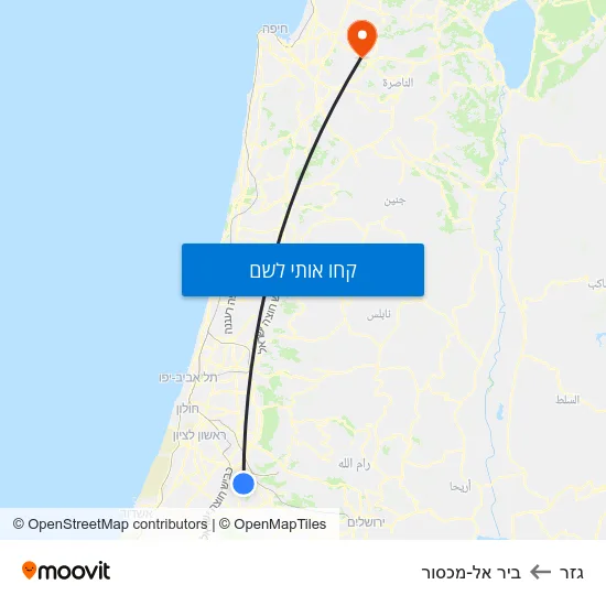 מפת גזר לביר אל-מכסור