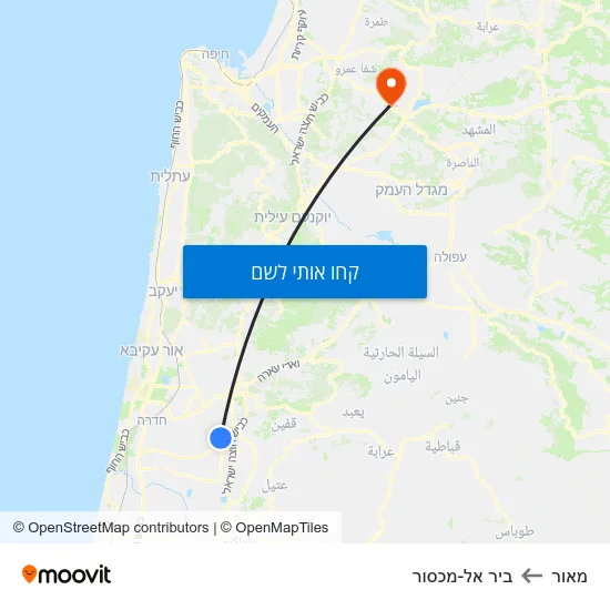 מפת מאור לביר אל-מכסור
