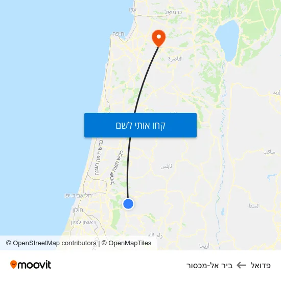 מפת פדואל לביר אל-מכסור