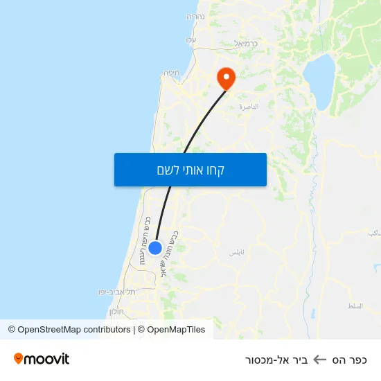 מפת כפר הס לביר אל-מכסור