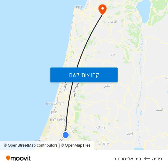 מפת פדיה לביר אל-מכסור
