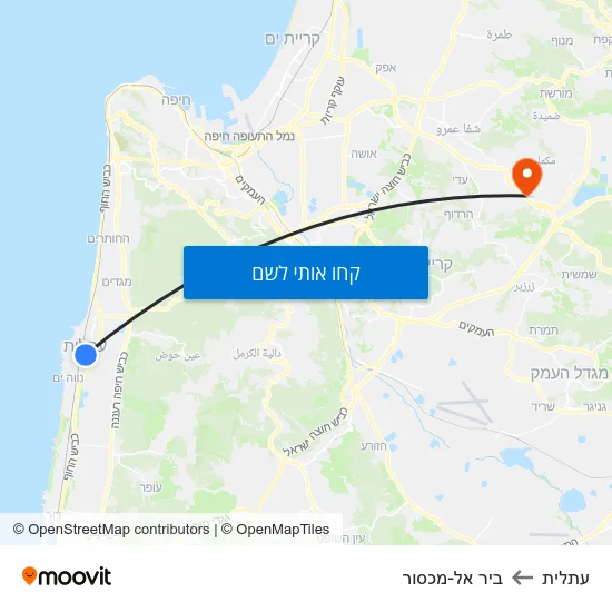 מפת עתלית לביר אל-מכסור