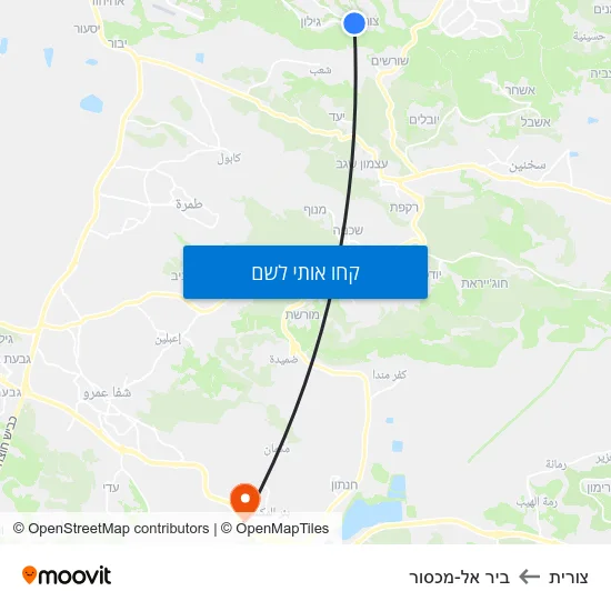 מפת צורית לביר אל-מכסור