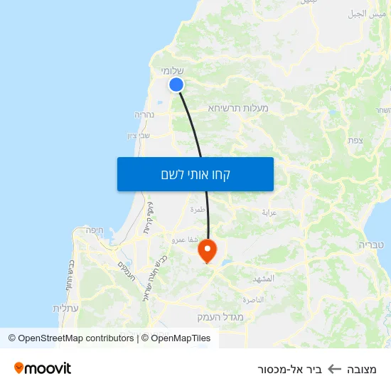 מפת מצובה לביר אל-מכסור