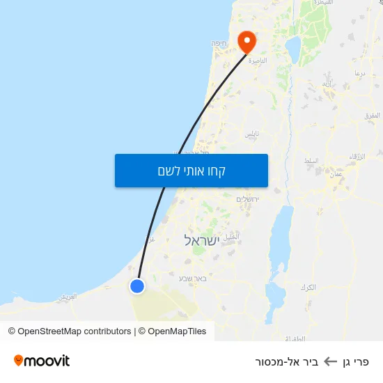 מפת פרי גן לביר אל-מכסור