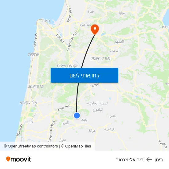 מפת ריחן לביר אל-מכסור