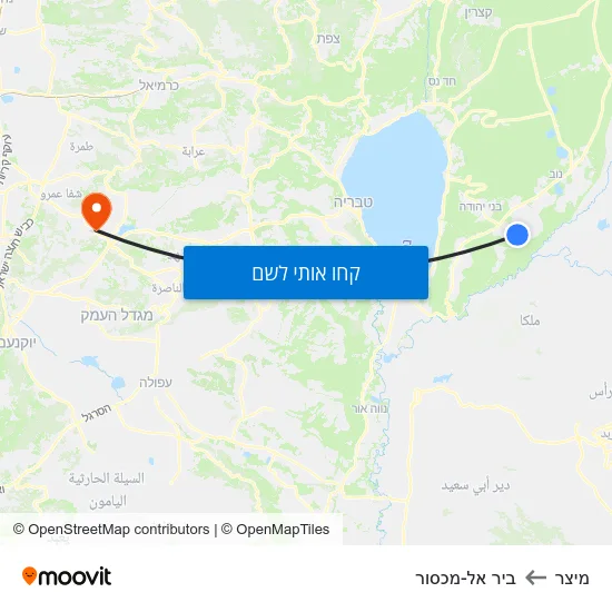מפת מיצר לביר אל-מכסור