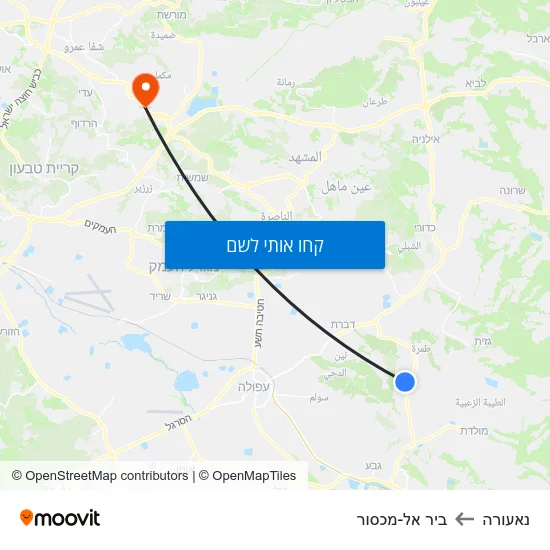 מפת נאעורה לביר אל-מכסור