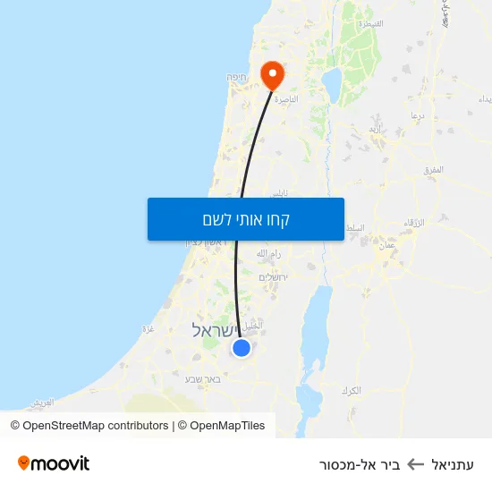 מפת עתניאל לביר אל-מכסור