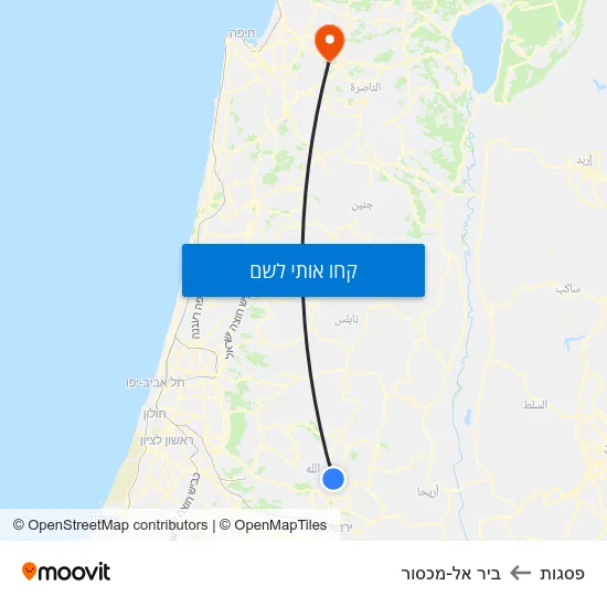 מפת פסגות לביר אל-מכסור