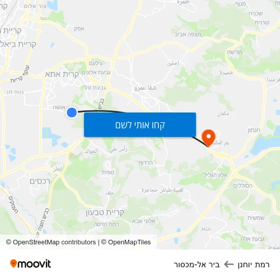 מפת רמת יוחנן לביר אל-מכסור