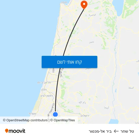 מפת טל שחר לביר אל-מכסור