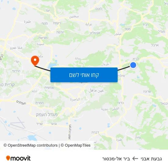 מפת גבעת אבני לביר אל-מכסור